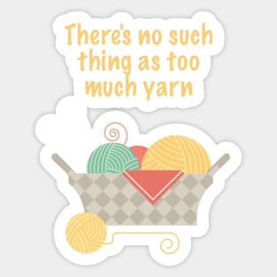 Knitting Gift for Yarn Addicts Sticker